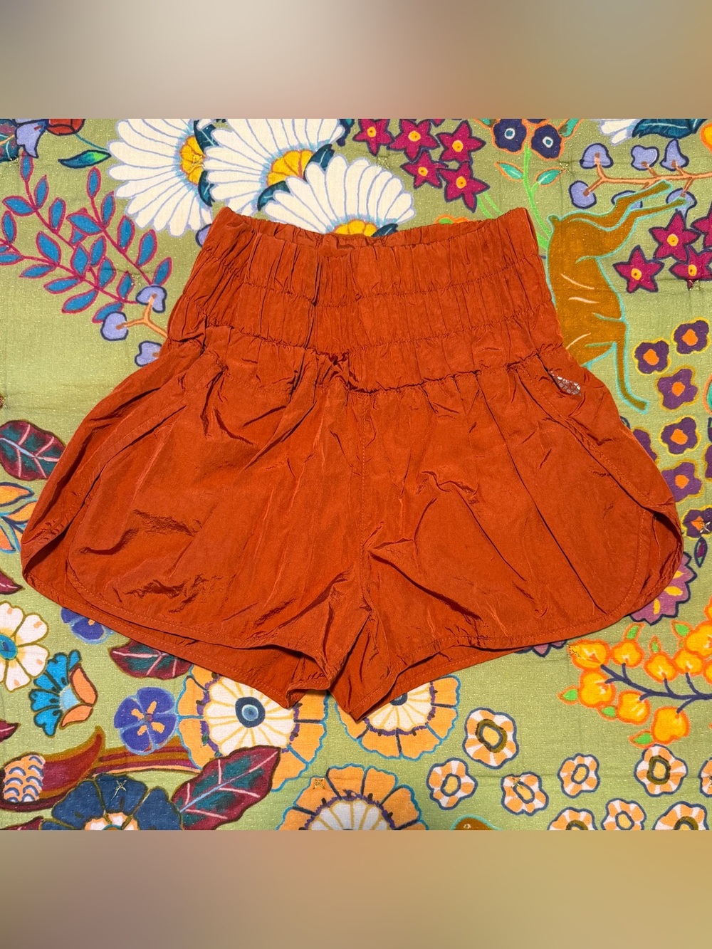 FP Movement by Free People Rust High-Waist Shorts